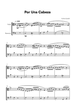 Carlos Gardel - Por Una Cabeza for Viola and Bassoon