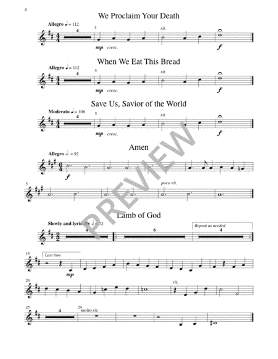 Missa Pacem - Brass Quintet edition 3-Octaves scores gallery preview page 21