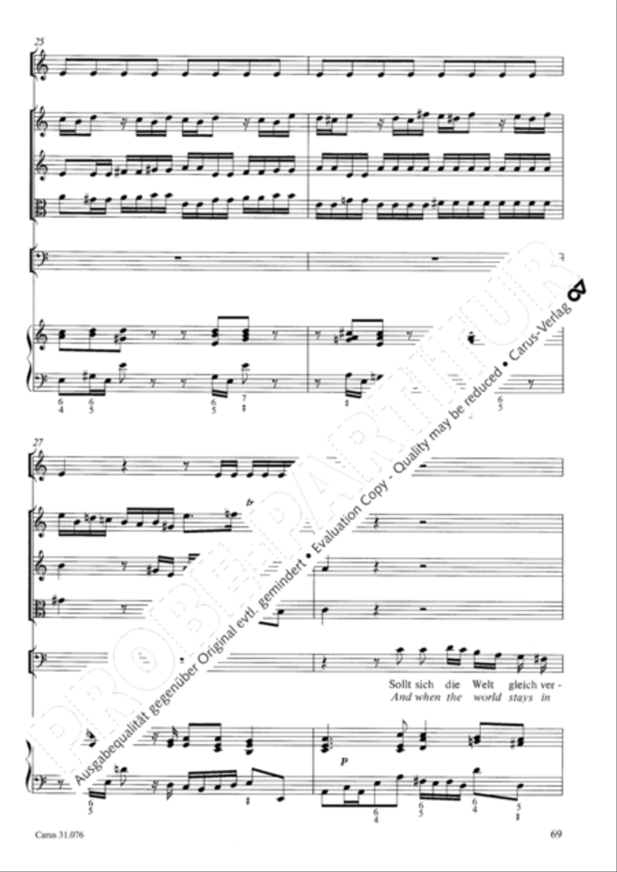 The heavens are telling the Father's glory (Die Himmel erzahlen die Ehre Gottes) 4-Part scores gallery preview page 70