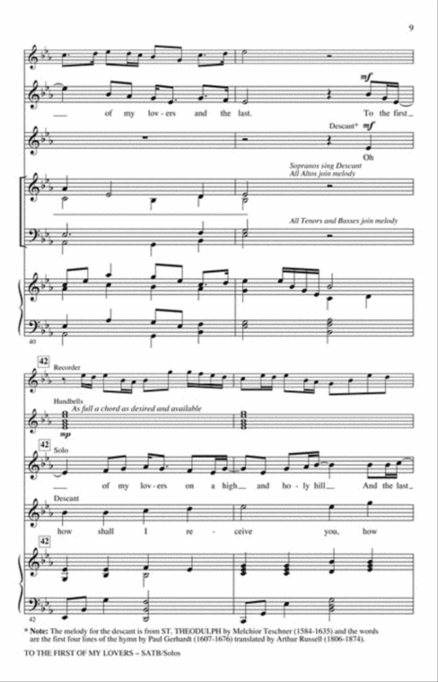 To the First of My Lovers 4-Part scores gallery preview page 3