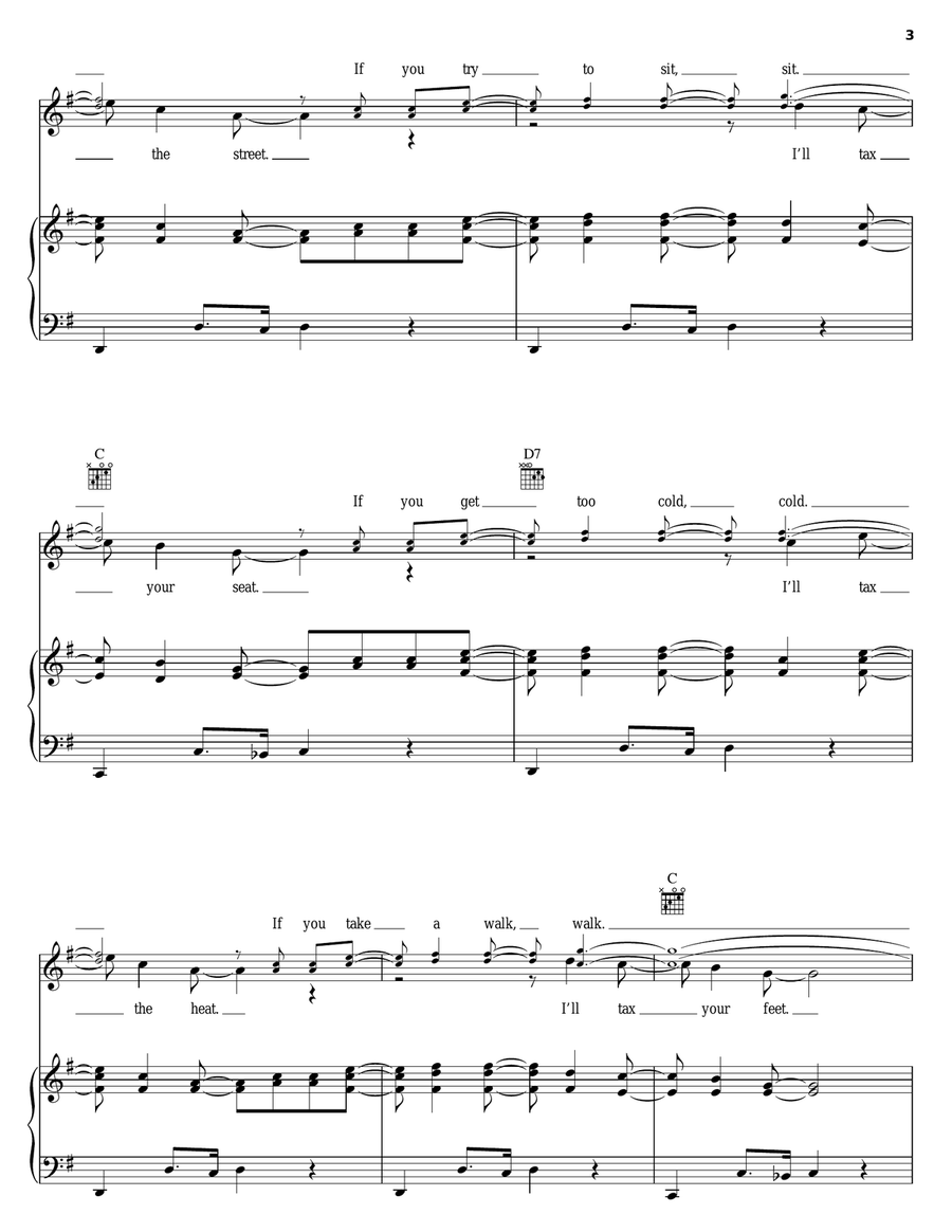 Taxman Taxman Piano, Vocal, Guitar scores gallery preview page 3