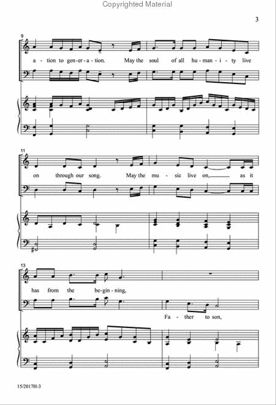 May the Music Live On! 3-Part scores gallery preview page 3