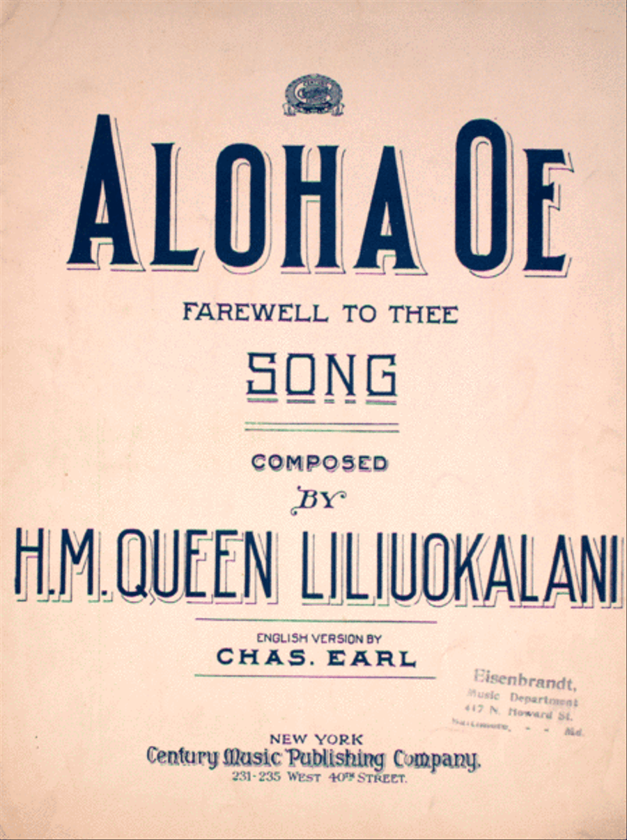 Aloha Oe. (Farewell To Thee) 4-Part scores gallery preview page 1
