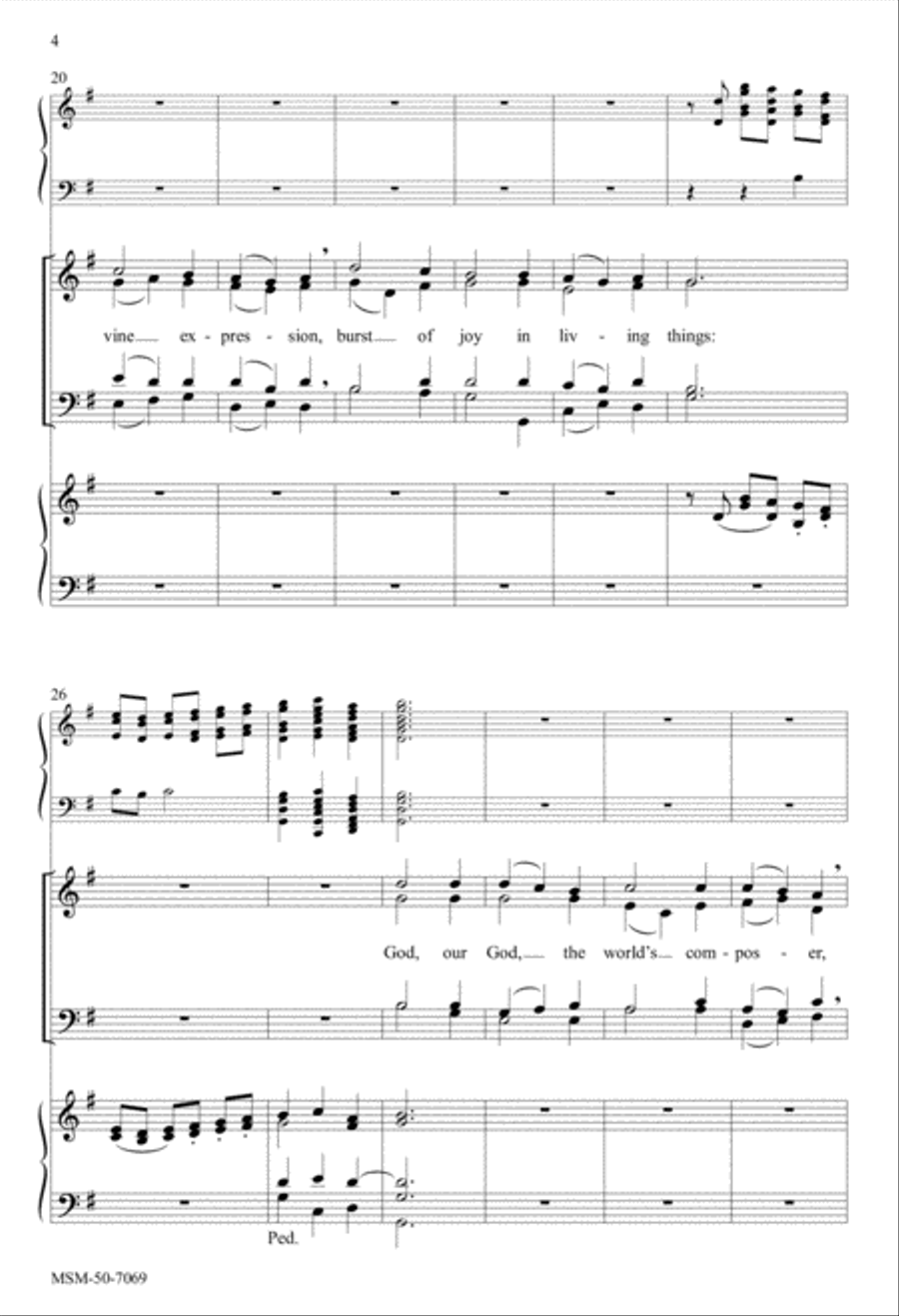 For the Music of Creation SSATB scores gallery preview page 4