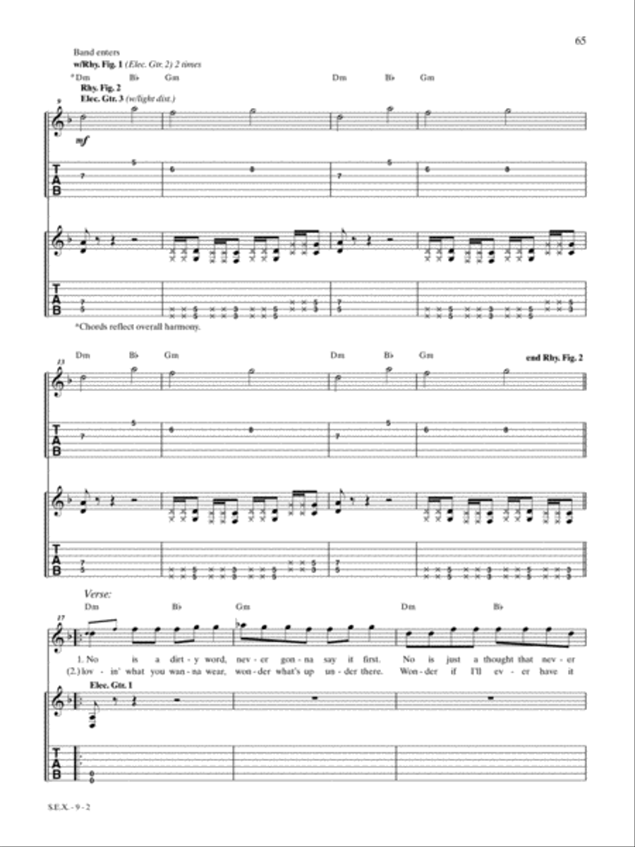S.E.X. Guitar Tablature scores gallery preview page 2