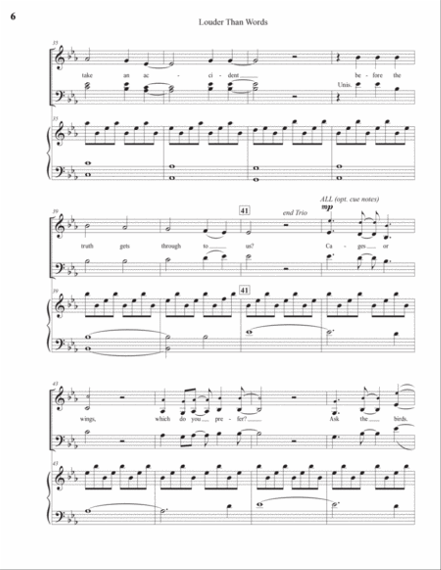 Louder Than Words Louder Than Words 4-Part scores gallery preview page 6