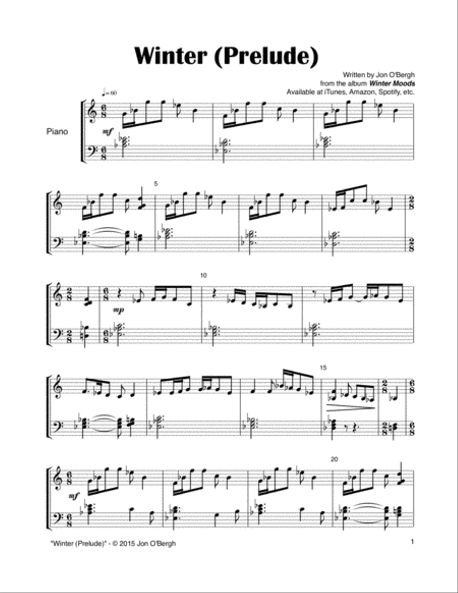 Winter Suite (Prelude - Interlude - Epilogue) Easy Piano scores gallery preview page 2