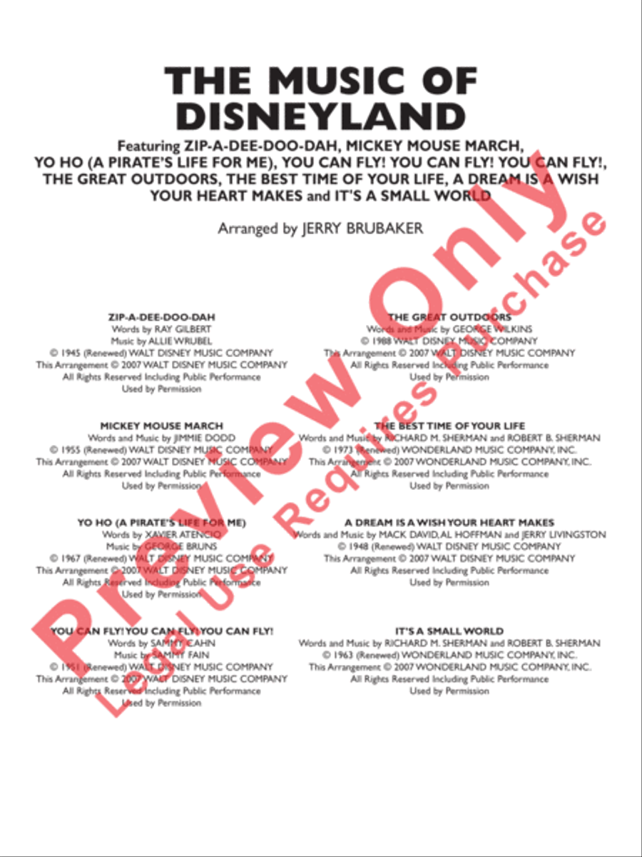 The Music of Disneyland Concert Band scores gallery preview page 3