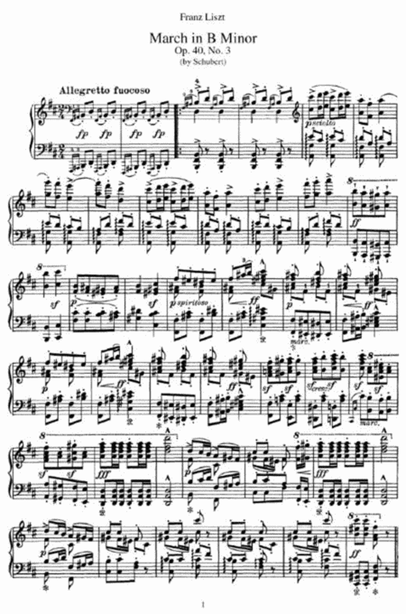 Franz Liszt - March in B Minor Op. 40, No. 3 (by Schubert)