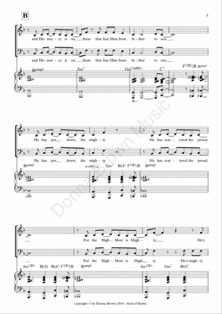 My Soul Doth Magnify The Lord 4-Part scores gallery preview page 3