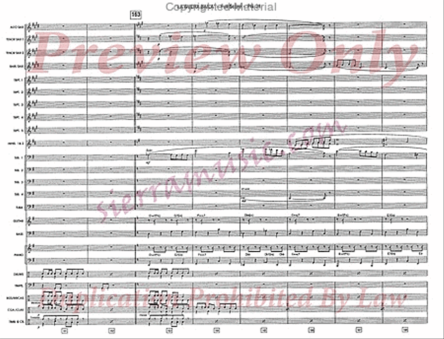 La Guera Baila (The Fair One Dances) Jazz Ensemble scores gallery preview page 22