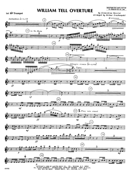 William Tell Overture - 1st Bb Trumpet