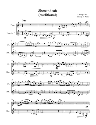 Shenandoah for Flute and Horn
