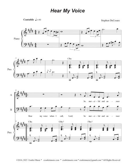 Hear My Voice (SATB) image number null