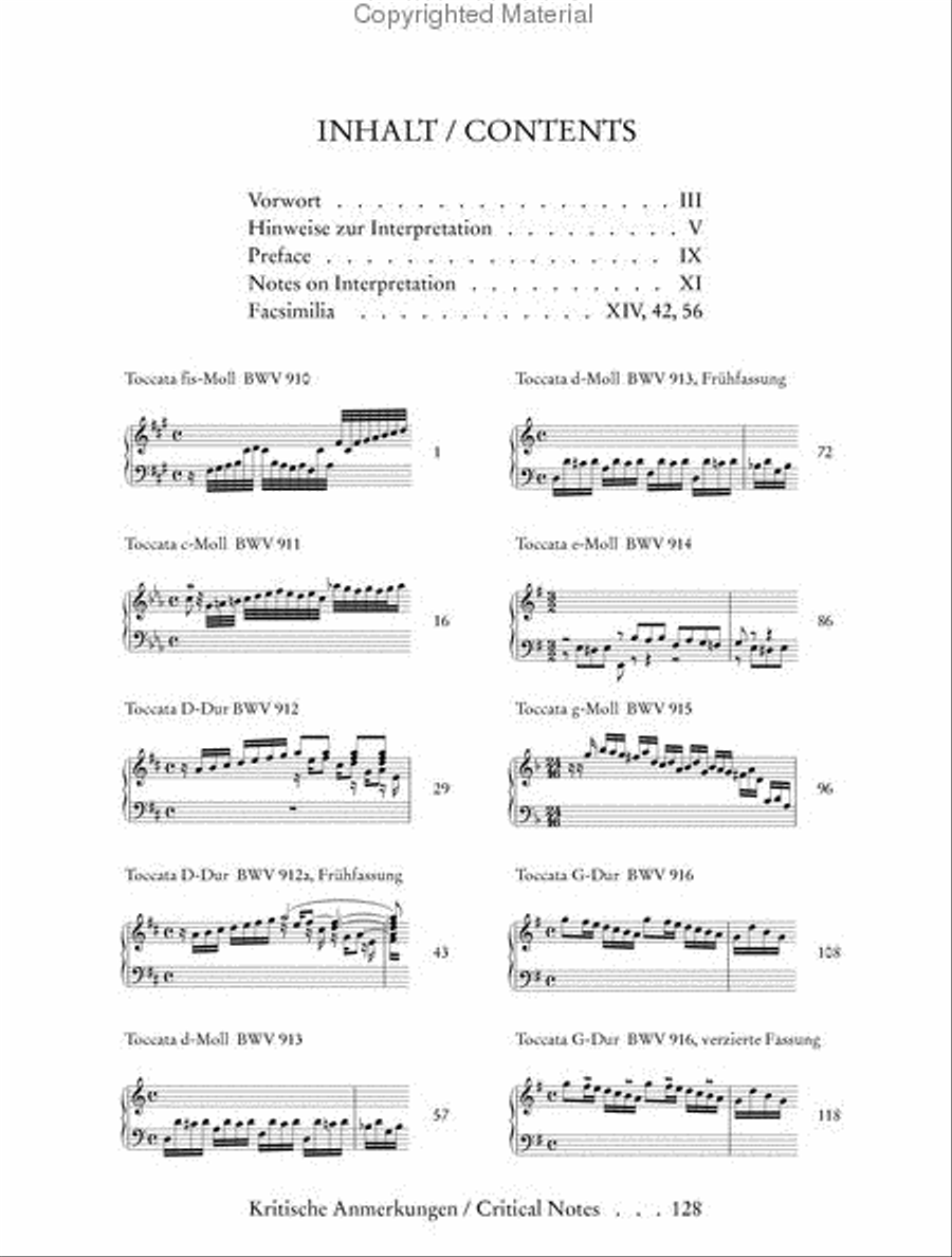 Toccatas, BWV 910-916 Chamber Music scores gallery preview page 2