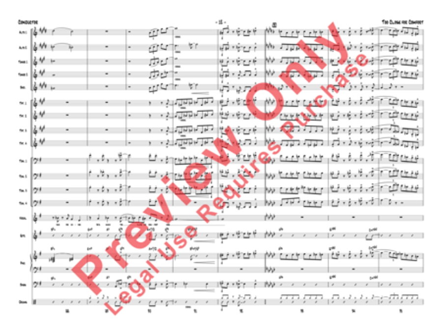 Too Close for Comfort Jazz Ensemble scores gallery preview page 15