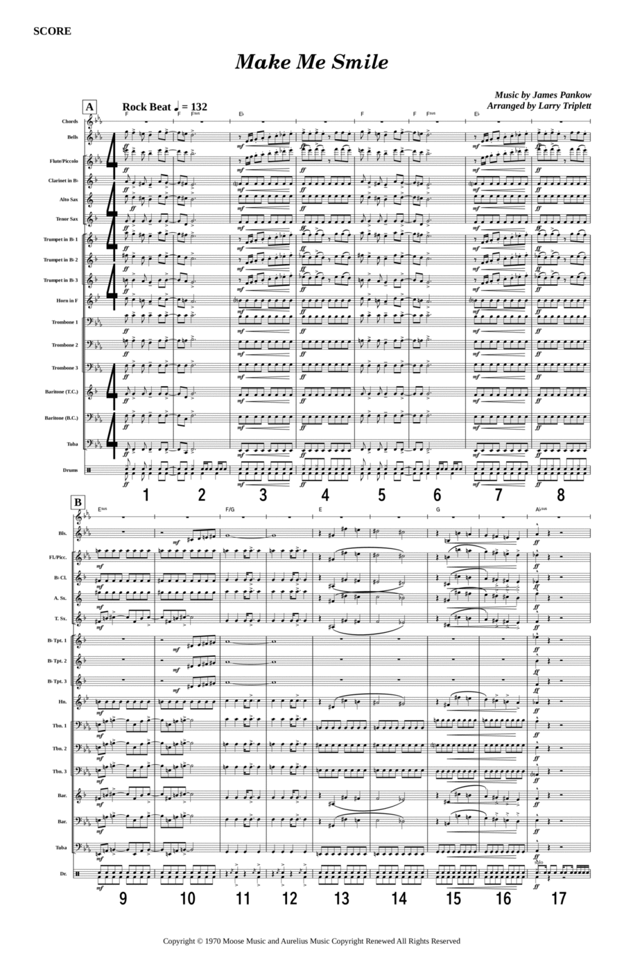 Make Me Smile Marching Band scores gallery preview page 1