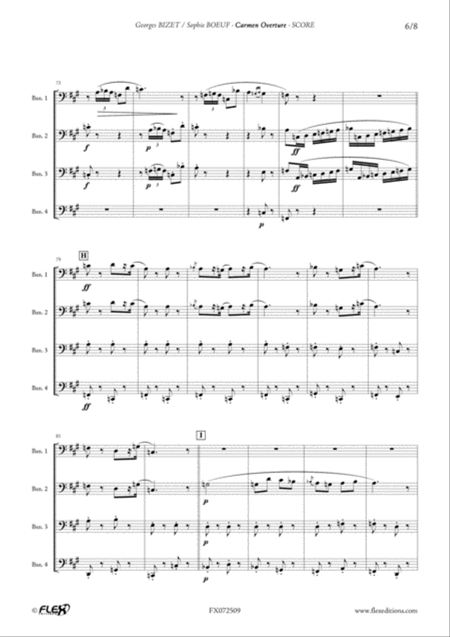 Carmen Overture Bassoon scores gallery preview page 6