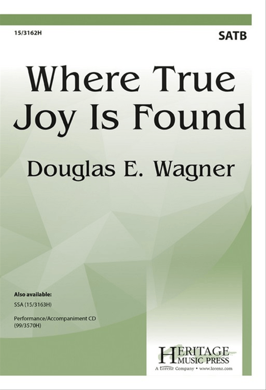 Where True Joy Is Found 4-Part scores gallery preview page 1