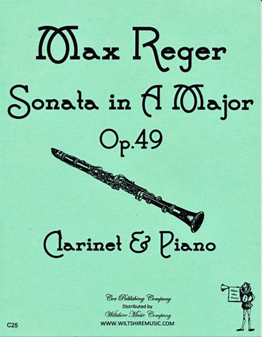 Sonata in A Major, Op.49 Clarinet Solo scores gallery preview page 1