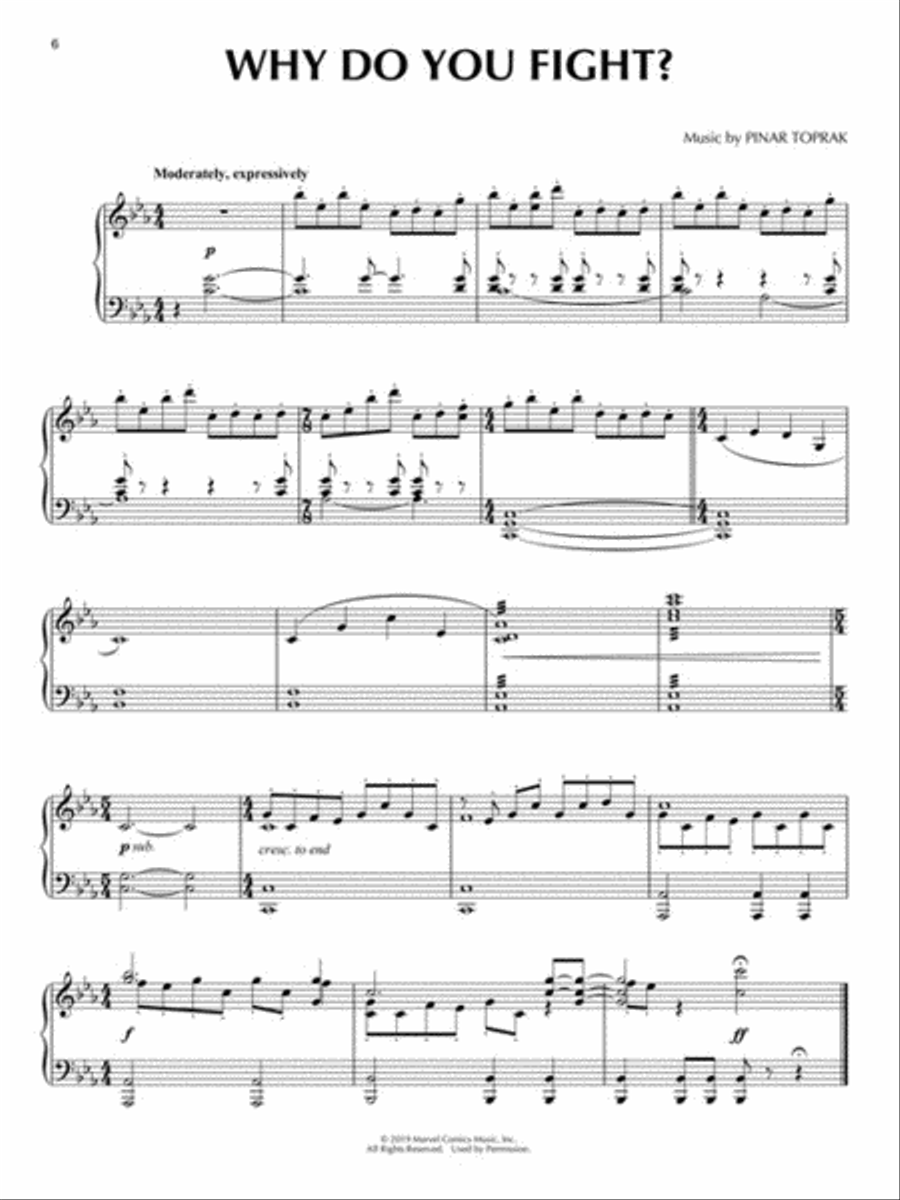 Captain Marvel Piano Solo scores gallery preview page 5