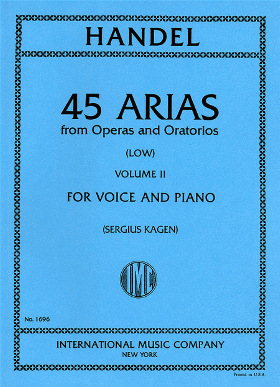 45 Arias from Operas and Oratorios Low Voice scores gallery preview page 1