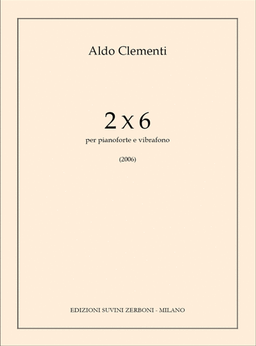 2 X 6 (2006) Per Pianoforte E Vibrafono (Al.) Piano Accompaniment scores gallery preview page 1
