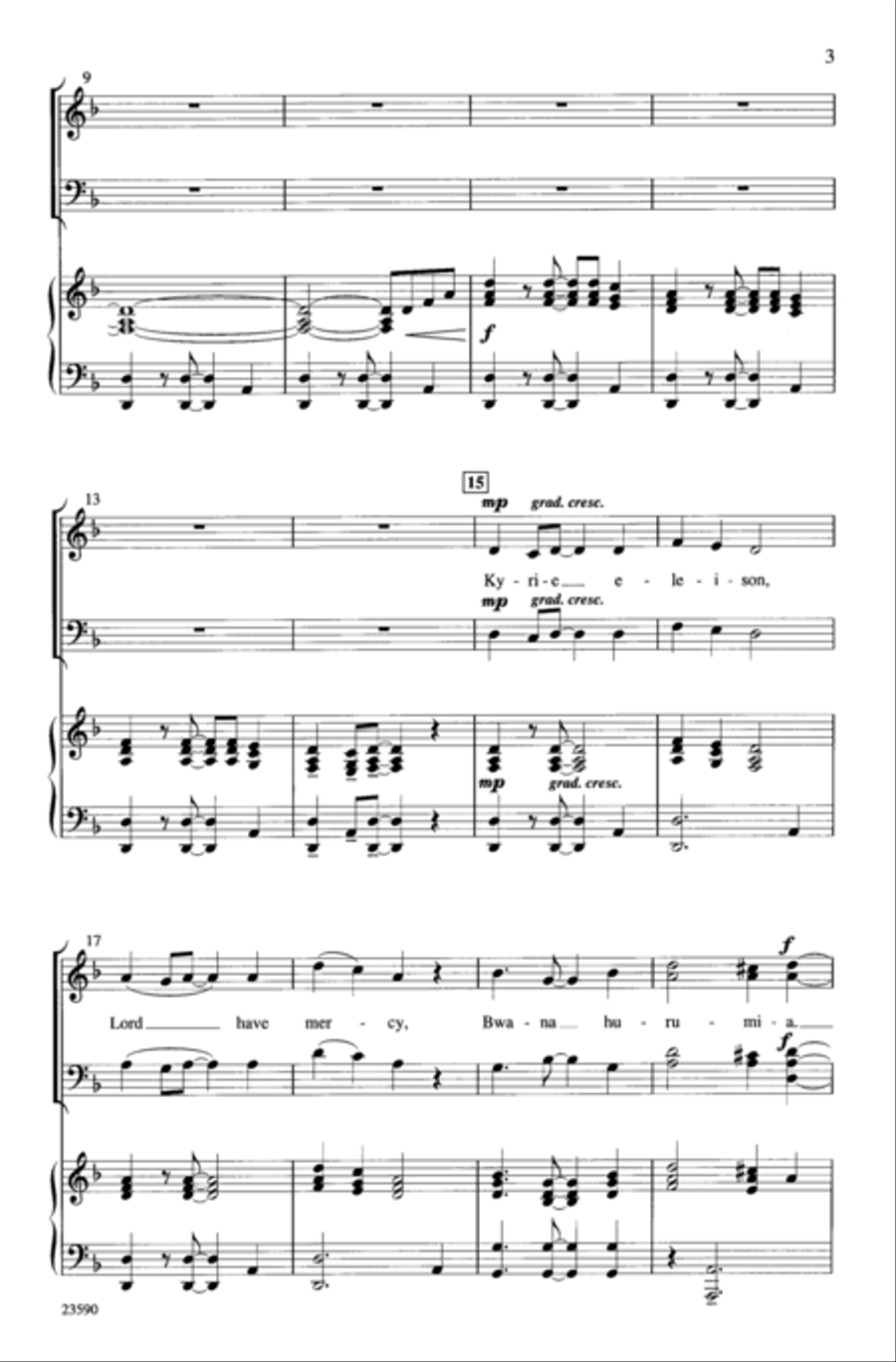 Afrika Kyrie na Sanctus Afrika Kyrie na Sanctus 4-Part scores gallery preview page 3