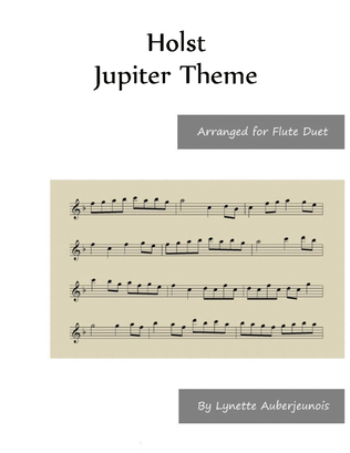 Book cover for Jupiter Theme - Flute Duet