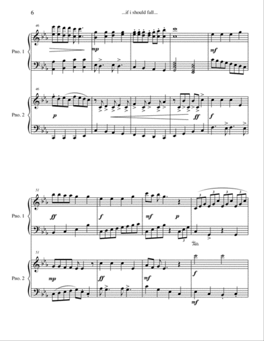 …if I should fall… (standing on the edge) Piano scores gallery preview page 6
