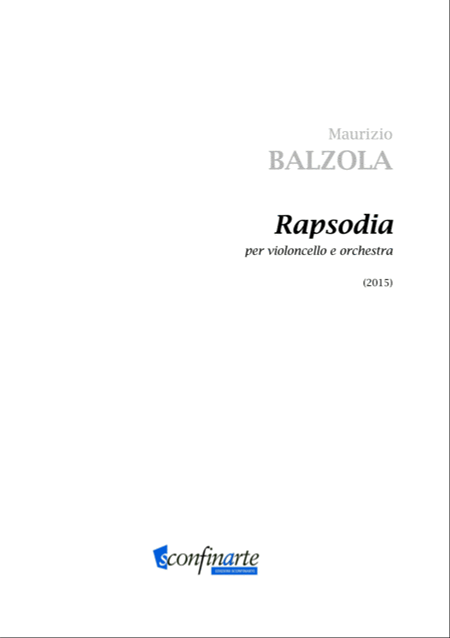 Maurizio Balzola: RAPSODIA (ES-20-110) per violoncello e orchestra
