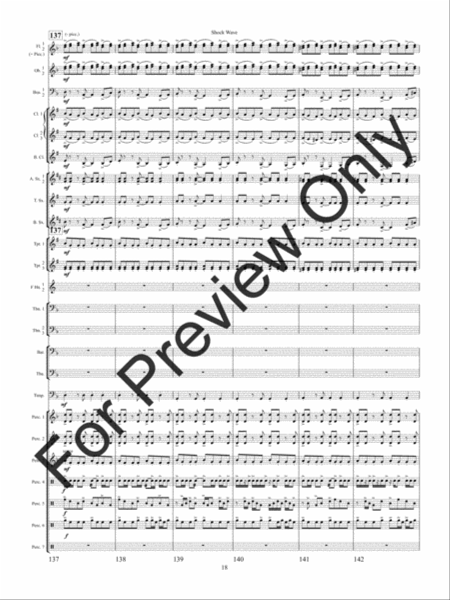 Shock Wave (Score) Concert Band scores gallery preview page 21