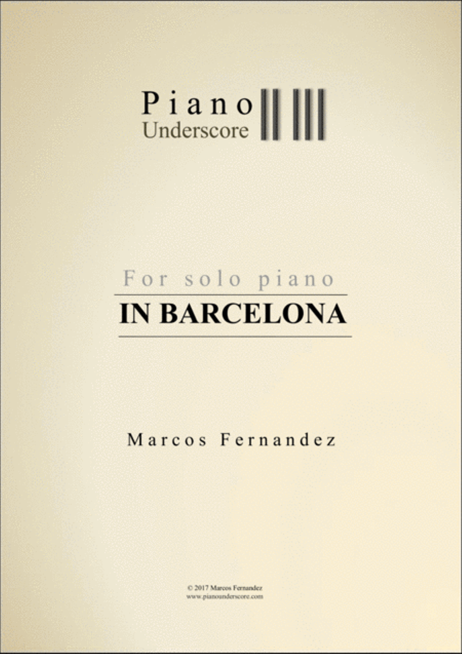 In Barcelona Piano Solo scores gallery preview page 1