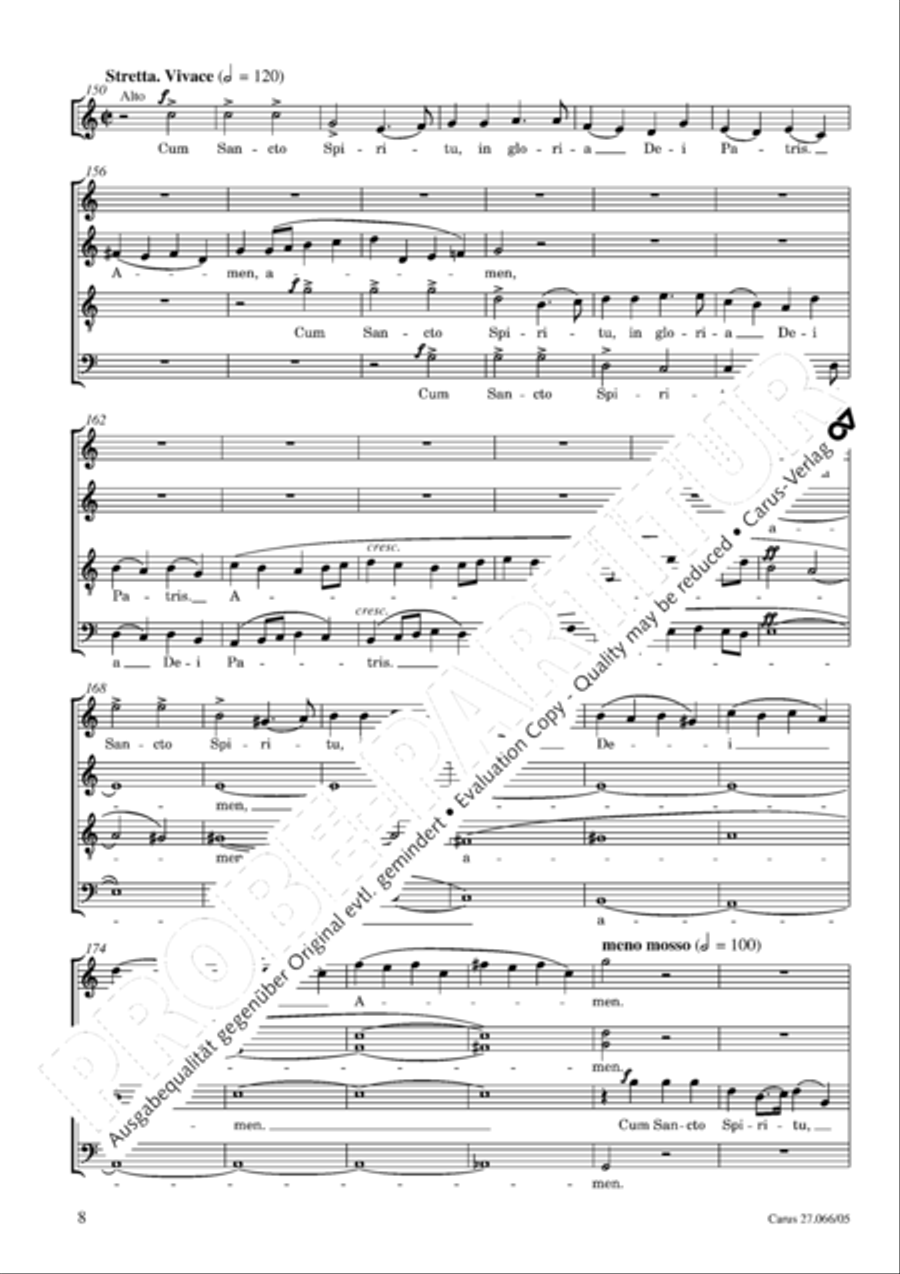 Mass in C major (Messe in C) 4-Part scores gallery preview page 9