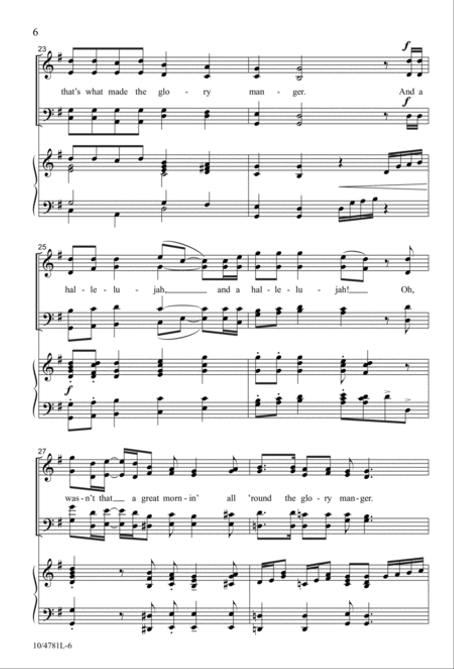 All ‘Round the Glory Manger 4-Part scores gallery preview page 6