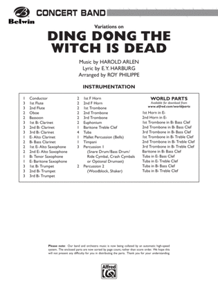 Variations on Ding Dong the Witch Is Dead (fromThe Wizard of Oz): Score