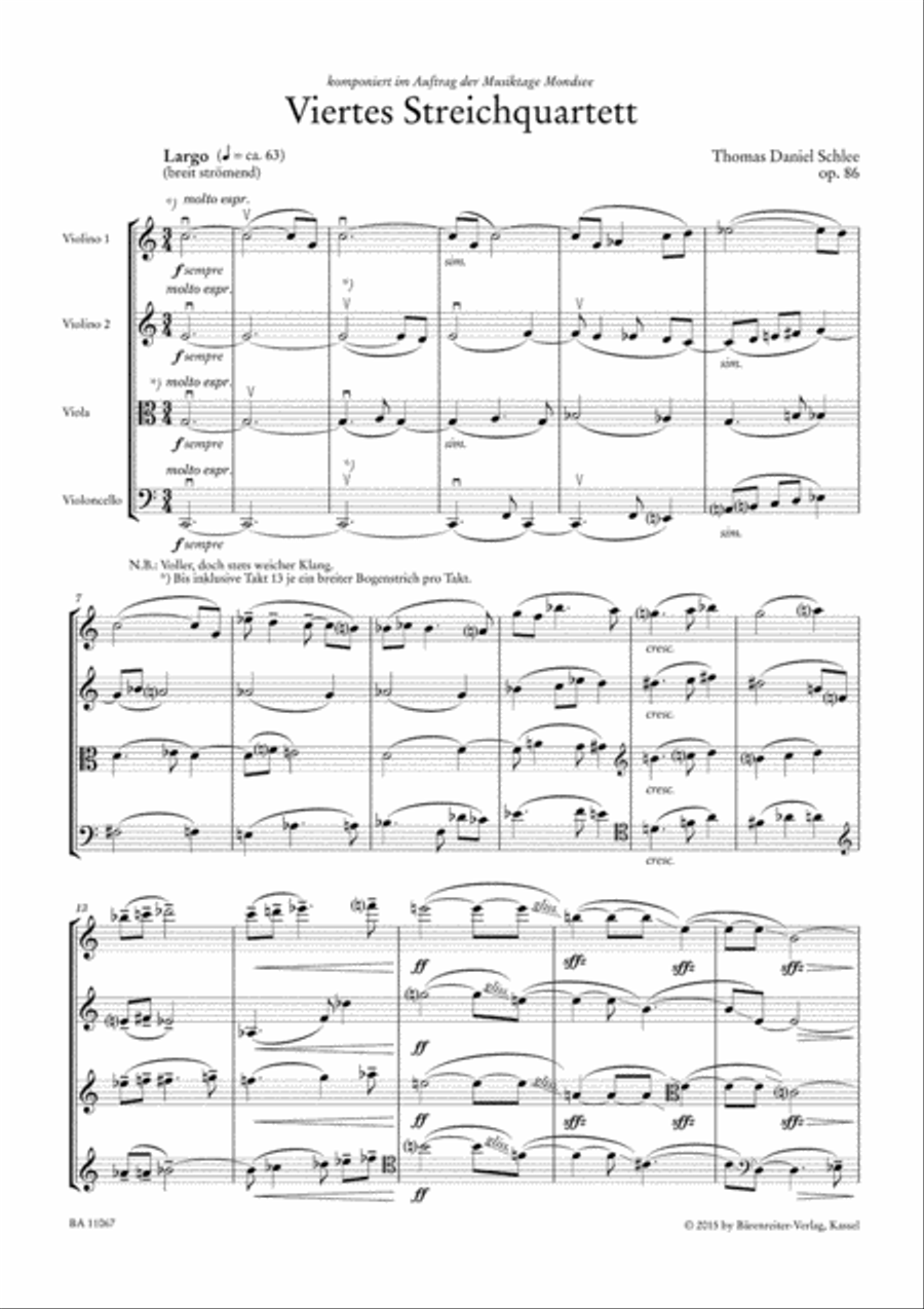 Viertes Streichquartett, op. 86 (2014–2015) String Quartet scores gallery preview page 2