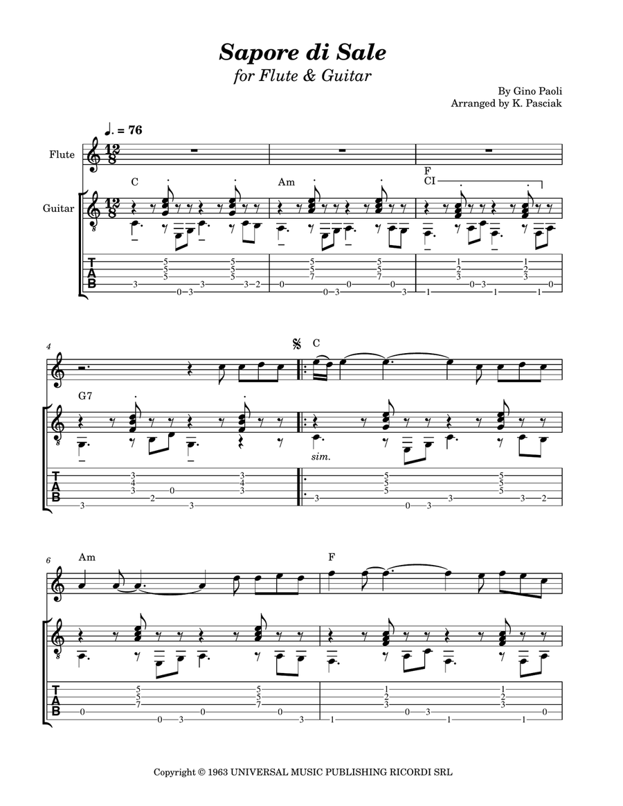 Sapore Di Sale Flute scores gallery preview page 3