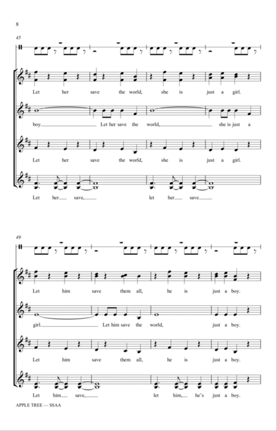 Apple Tree (arr. Katerina Gimon) SSAA scores gallery preview page 6