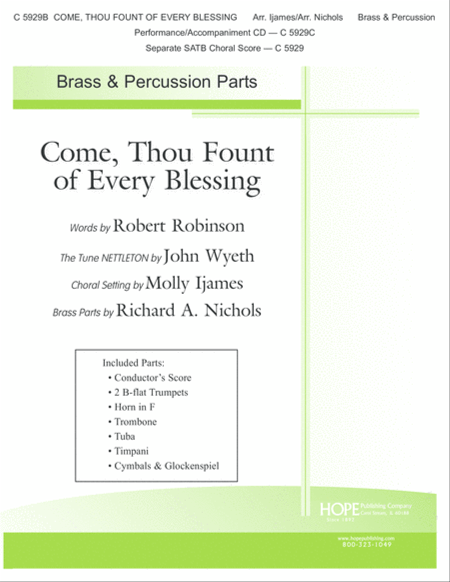 Come, Thou Fount of Every Blessing Horn scores gallery preview page 1