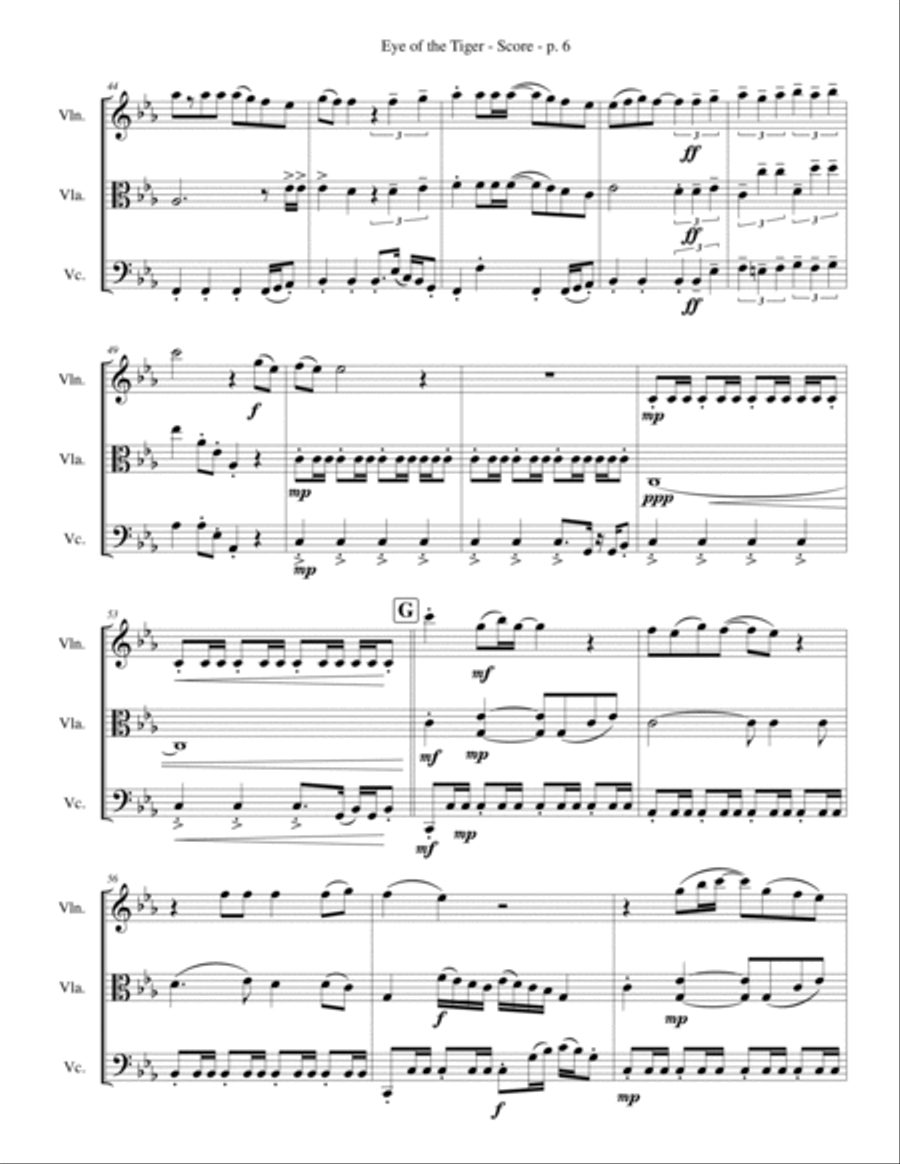 Eye Of The Tiger Bassoon scores gallery preview page 6