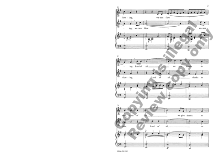 Lord of All, We Give Thanks 3-Part scores gallery preview page 3