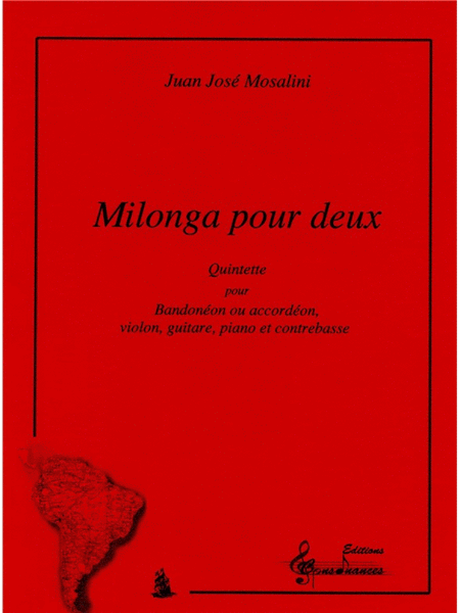 Mosalini Juan Milonga Pour Deux Bandonion Or Accordion Score/parts