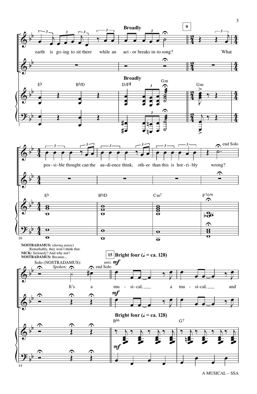 A Musical (from Something Rotten) SSA scores gallery preview page 2