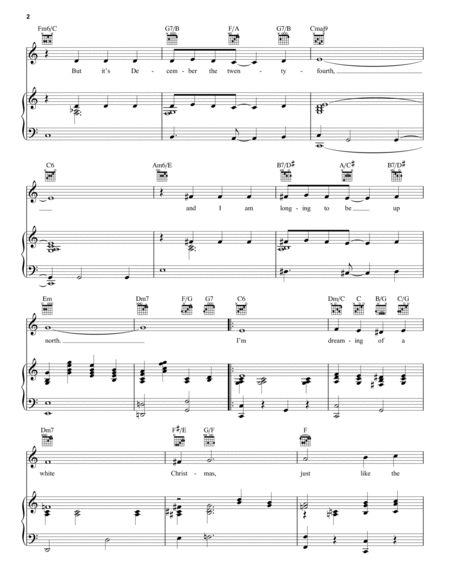White Christmas by Bing Crosby Guitar - Digital Sheet Music