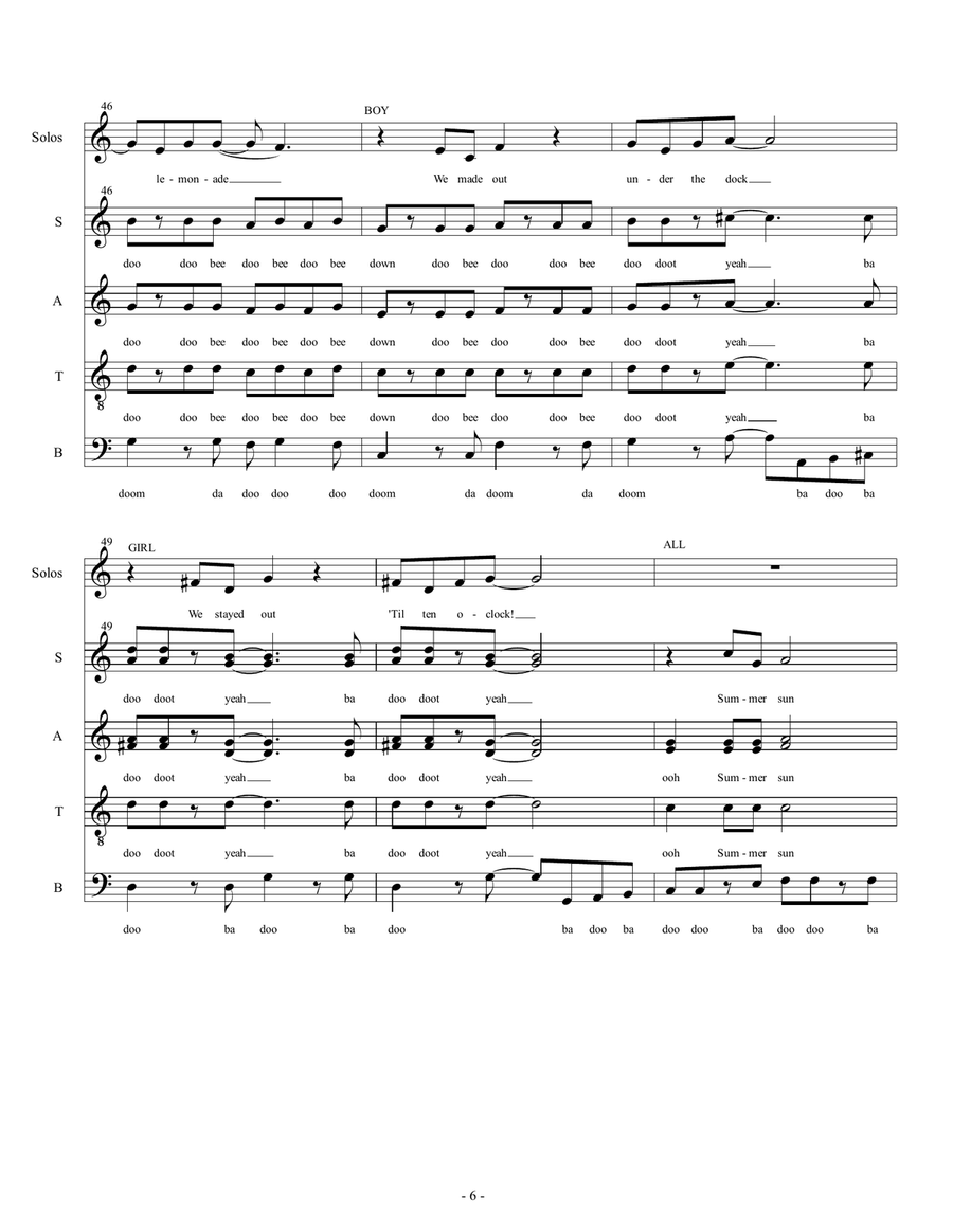 Summer Nights Divisi scores gallery preview page 6