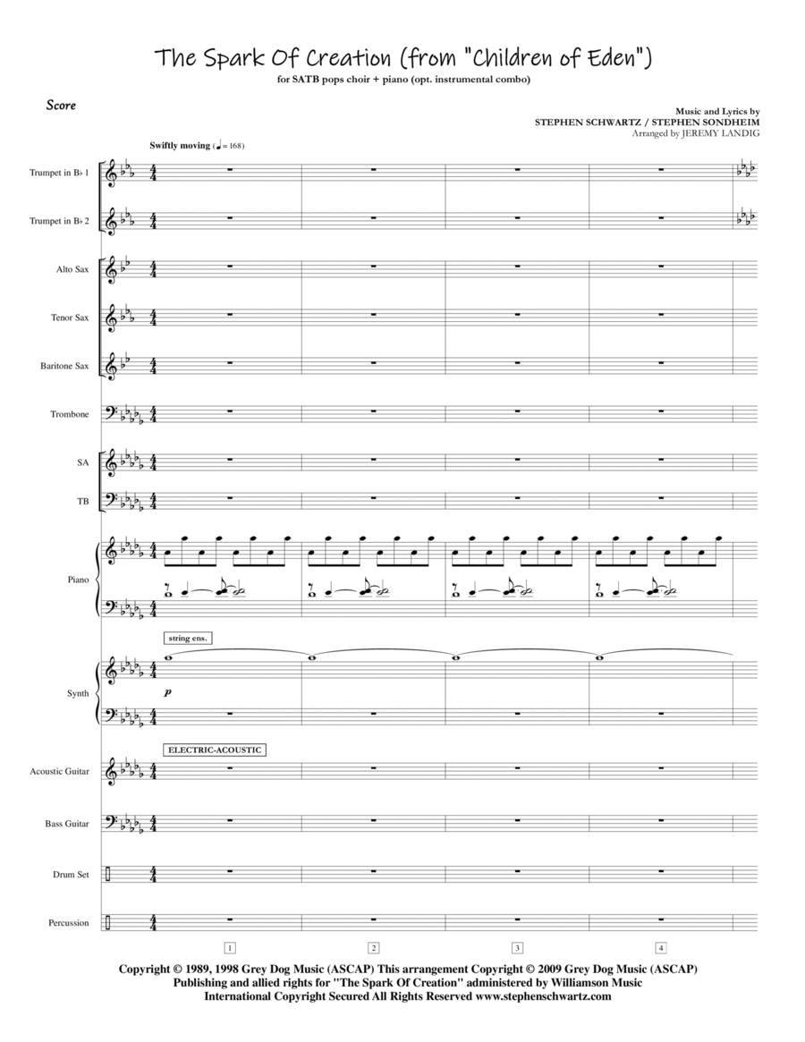 The Spark Of Creation Large Ensemble scores gallery preview page 1