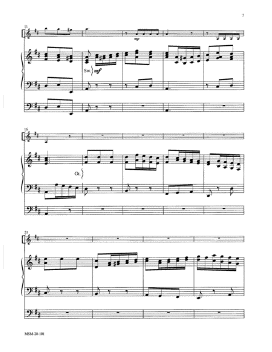 Two Festive Christmas Settings for Trumpet and Organ Trumpet scores gallery preview page 6