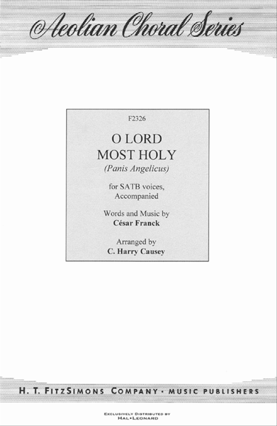 O Lord Most Holy (Panis Angelicus) 4-Part scores gallery preview page 1