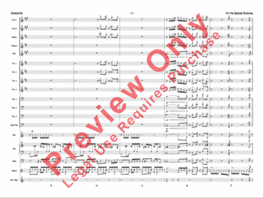 Hit the Ground Running Jazz Ensemble scores gallery preview page 6